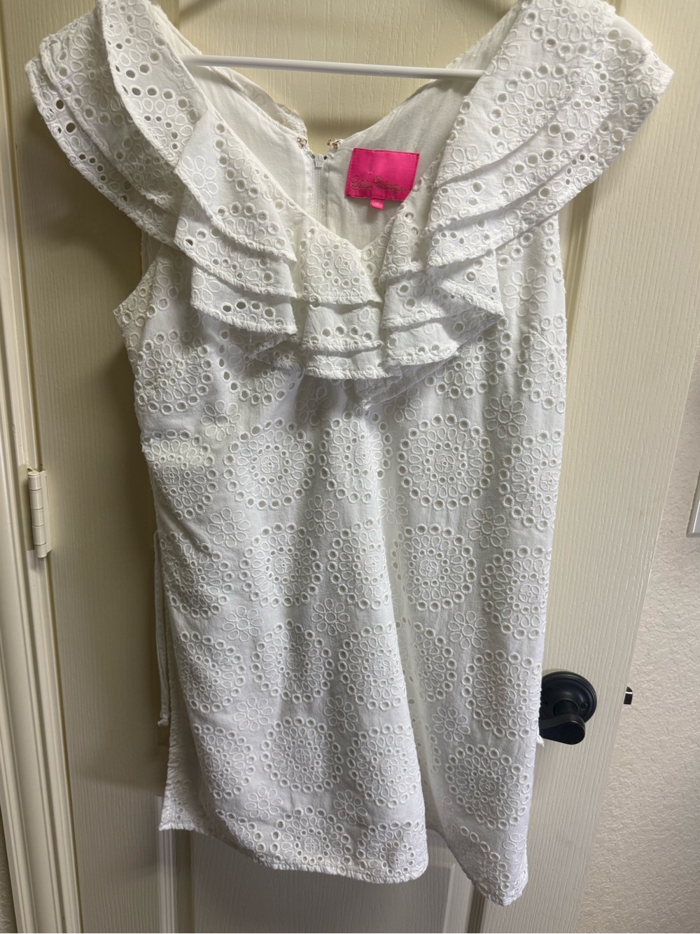 Lilly Pulitzer white eyelet dress with built in shorts